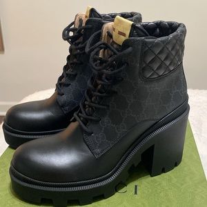 Gucci Apollo GG Supreme Samoa combat boots